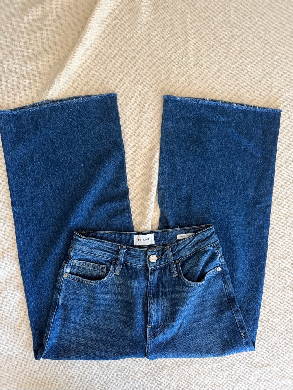 Frame NWOT Le Pallazo Denim‎ Cropped Wide-Leg Quietluxury Jeans in Blue - Picture 8 of 11